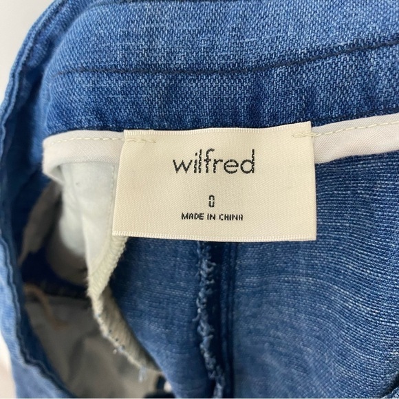 Wilfred Blue Linen Blend Drawstring Shorts - Size 0 - Picture 3 of 5